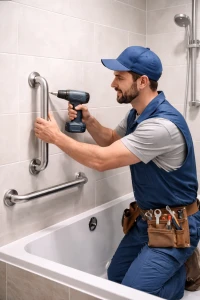 MONTAGGIO MANIGLIONI PER DISABILI / TERZA ETA'
